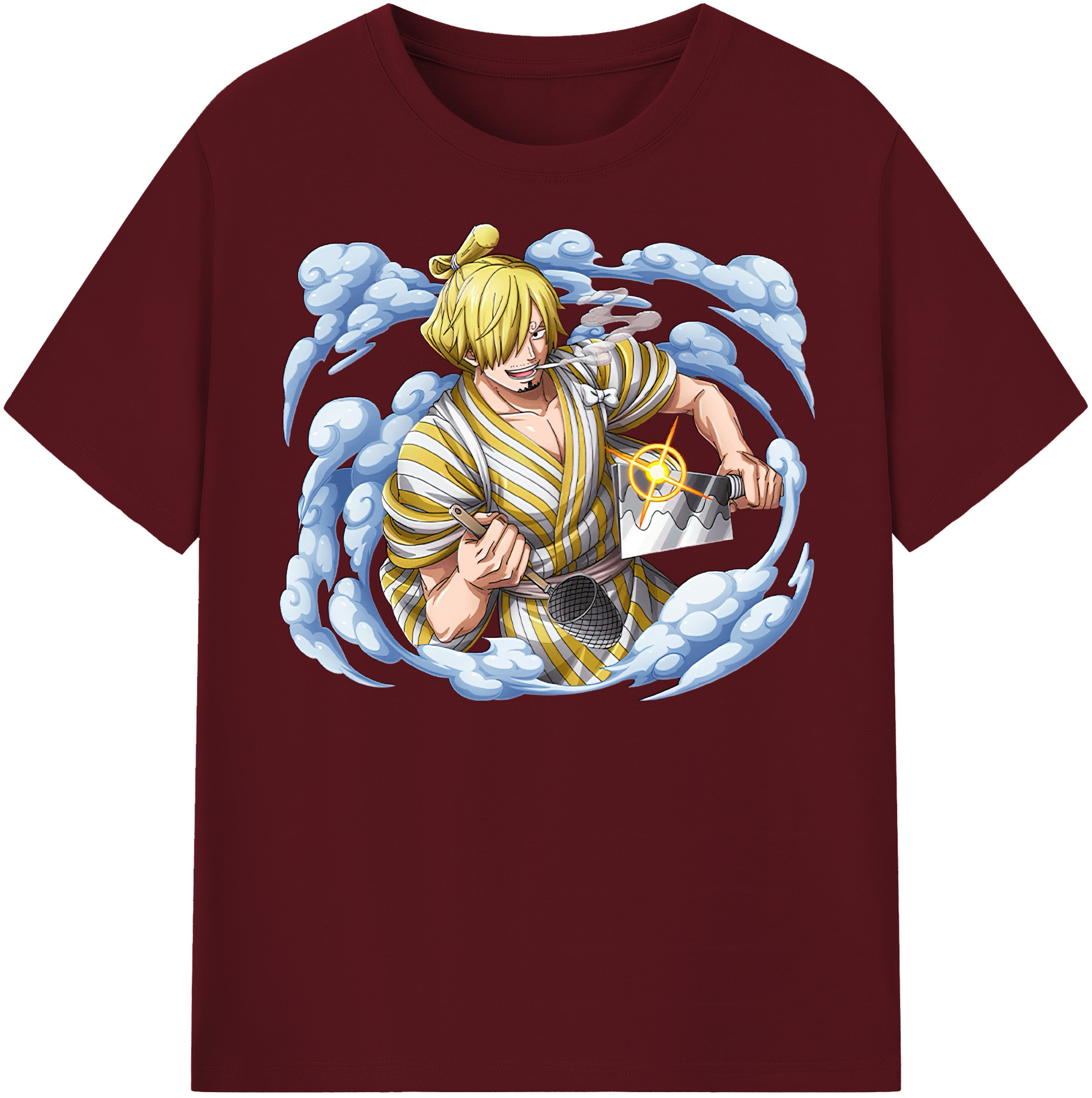 ワンピース サンジ ONE PIECE Sanji 綿100％半袖Tシャツ（フロントプリント）